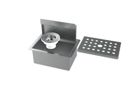 Porta Esponja Inox Escovado C/ Válvula Para Cozinha Pia Embutir 15x11cm Horizontal