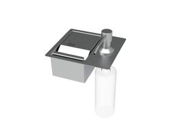Porta Esponja Pequeno Com Dispenser Detergente De Embutir Inox - HZ