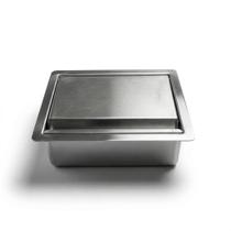 Porta Esponja Sabão Com Tampa Embutir inox escovado Porta Esponja Sabão Com Tampa Embutir inox escovado