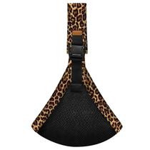 Porta-estilingue para bebês em malha de leopardo marrom ajustável Porta-estilingue para bebês em malha de leopardo marrom ajustável