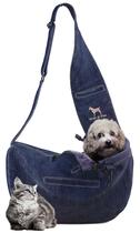 Porta-estilingue para cães NOAH & PAW Jeans de 1,5 a 4,5 kg, alça ajustável Porta-estilingue para cães NOAH & PAW Jeans de 1,5 a 4,5 kg, alça ajustável