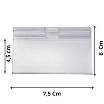 Porta Etiqueta Acrilico 7,0 x 4,5 cm Kit 30 Pçs