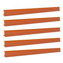 Porta Etiqueta Bandeja Gondola Fit 90 Cm Laranja Kit Com 50