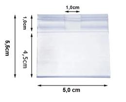 Porta etiqueta de Preço display PVC 5.5 x 5.0 cm _ 100 Peças_gancho painel canaletado