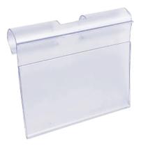 Porta Etiqueta de Preço em PVC Cristal Transparente 55mm x 50mm - 100 pçs - display 3dfill