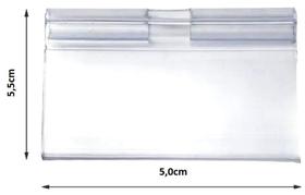 Porta Etiqueta de Preço PVC Transparente - Pacote c/10 unidades - 50 x 55 mm Porta Etiqueta de Preço PVC Transparente - Pacote c/10 unidades - 50 x 55 mm