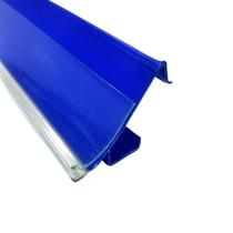 Porta Etiqueta Para Bandeja Gondola 92 Cm Azul Kit 20