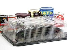 Porta-expositores para bolos D&W Fine Pack 1/4 de folha com cúpula baixa x50