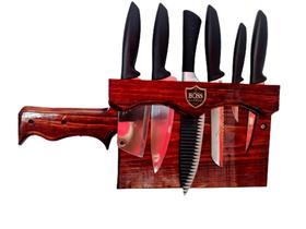 Porta Faca de madeira decorativa organizador de facas modelo Cutelo