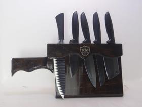 Porta Faca de madeira decorativa organizador de facas modelo Cutelo