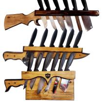 Porta facas Cepo 3 diferentes modelos de Parede em Madeira maciça - Boss Arte em Madeira