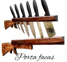 Porta facas cepo organizadores de cozinha de parede - Boss Arte em Madeira