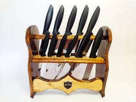 Porta Facas de Balcão em Madeira Organizadores de Cozinha Porta Facas de Balcão em Madeira Organizadores de Cozinha