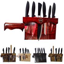 Porta Facas em Madeira Decorativo Modelo Cutelo