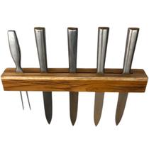 Porta Facas Suporte Parede Em Madeira Teca Premium Porta Facas Suporte Parede Em Madeira Teca Premium