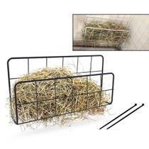 Porta Feno Aramado para Cercado Pet Porquinho da Índia Preto