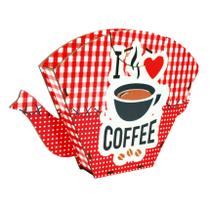 Porta Filtro Coador Café Descartável Modelo Coffee Love 31x19 Mdf Madeira Porta Filtro Coador Café Descartável Modelo Coffee Love 31x19 Mdf Madeira