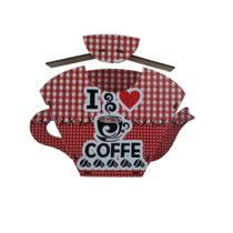 Porta Filtro Coador de Café com Tampa Frase Coffee - Casa Bar Utilidades