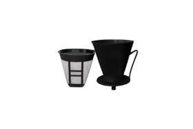 Porta filtro + coador de café permamente preto Micromax