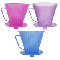 Porta filtro/ coador suporte de café 103 de plástico transcolors rosa, azul ou roxo