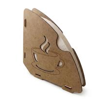 Porta Filtro de Café Organizador Suporte Papel Mora Home Cor:Cru Porta Filtro de Café Organizador Suporte Papel Mora Home Cor:Cru