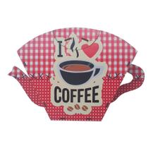 Porta Filtro de Papel para Coador de Café Decorativo - I Love Coffe Porta Filtro de Papel para Coador de Café Decorativo - I Love Coffe