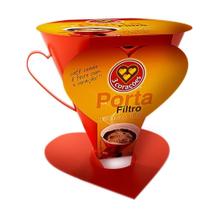 Porta Filtro de Plástico Vermelho Número 102 3 Corações - Três Corações