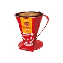 Porta Filtro de Plástico Vermelho Número 102 3 Corações