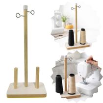 Porta Fio 2 Cones MDF suporte porta cone para Máquina de Costura Organizador de Linha
