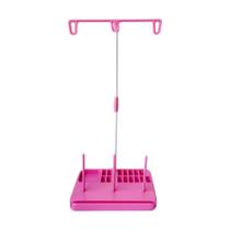 Porta Fio com Suporte de Carretel 3 Cones - Rosa Porta Fio com Suporte de Carretel 3 Cones - Rosa