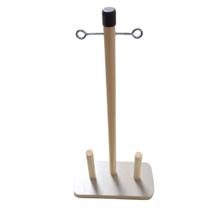 Porta Fio Madeira Mdf 2 Cones De Linhas Para Máquina Doméstica Caseira