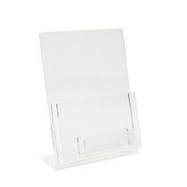 Porta folder A5 vertical com porta cartões - Acrihome Design Em Acrilicos