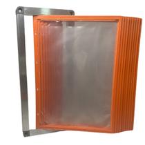 Porta Folheto Cor Laranja Aviso Manual C/10ud+Suporte Parede