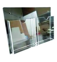 Porta Folheto Duplo Para Parede C/ Bolsos 10x15cm Porta Folheto Duplo Para Parede C/ Bolsos 10x15cm