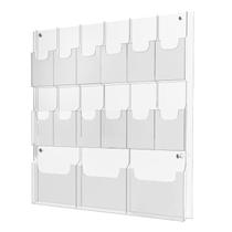 Porta Folhetos Acrílico Nalwort 3 Revistas 12 Panfletos Porta Folhetos Acrílico Nalwort 3 Revistas 12 Panfletos