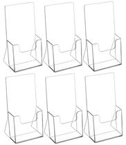 Porta-folhetos MaxGear Acrylic 10 cm Clear, pacote com 6 Porta-folhetos MaxGear Acrylic 10 cm Clear, pacote com 6