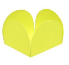 Porta Forminha 4 Pétalas Liso Amarelo Neon - 50 unidades