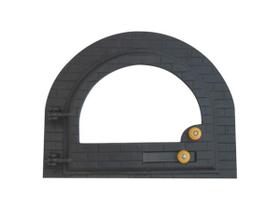 Porta Forno Ferro Fundido Igloo Vidro - Tamanho 42x53cm Porta Forno Ferro Fundido Igloo Vidro - Tamanho 42x53cm