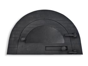 Porta Forno Ferro Igloo Com Vidro Libaneza 24,5x38,5cm Porta Forno Ferro Igloo Com Vidro Libaneza 24,5x38,5cm