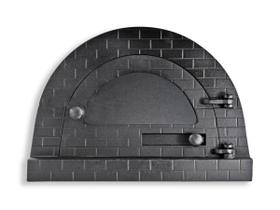 Porta Forno Ferro Igloo Vidro Soleira Libaneza 24,5x38,5cm Porta Forno Ferro Igloo Vidro Soleira Libaneza 24,5x38,5cm