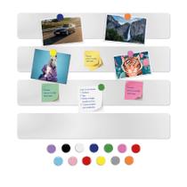 Porta Fotos Recados Notas Post It De Metal 30x5cm + 48 Imãs