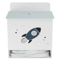 Porta Fralda Kit Higiene MDF Quarto Infantil Astronauta