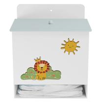 Porta Fralda Kit Higiene MDF Quarto Infantil Leão Lion - Neném na Nuvem