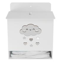 Porta Fralda Kit Higiene MDF Quarto Infantil Nuvem