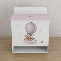 Porta Fralda Kit Higiene MDF Quarto Infantil Ursa Balão