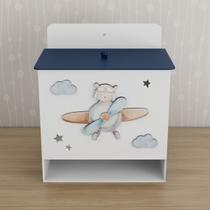 Porta Fralda Kit Higiene MDF Quarto Infantil Urso Aviador