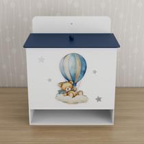 Porta Fralda Kit Higiene MDF Quarto Infantil Urso Balão Porta Fralda Kit Higiene MDF Quarto Infantil Urso Balão