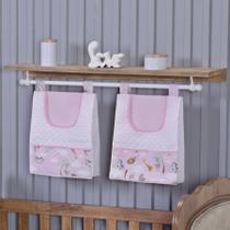 Porta Fralda Organizador Quarto de Bebê Menino Menina 2 Peças Varão