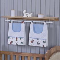 Porta Fralda Organizador Quarto de Bebê Menino Menina 2 Peças Varão