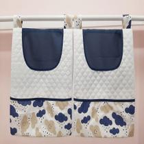Porta Fralda Sem Laço Organizador Para Quarto de Bebê Kit 02 Peças Lindas Estampas